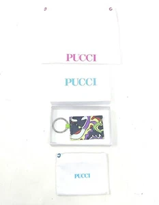 Emilio Pucci Fuilio Keychain w/  Box , Inner Pouch and Dust Bag NIB #1002 - Picture 1 of 3