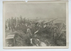 Artillerielinie Französische Soldaten Graben 1.WK Pressefoto - Bild 1 von 2