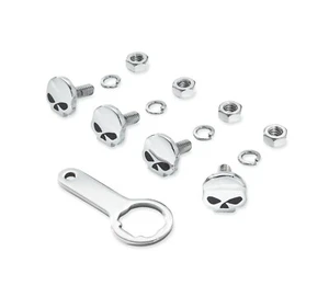 VITI PERNI TARGA HARLEY DAVIDSON LOGO SOFTAIL SLIM BLACKLINE HERITAGE SPRINGER - Imagen 1 de 5