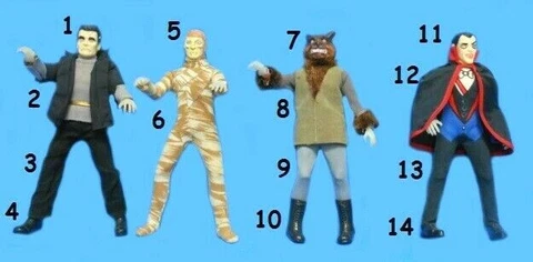 1974 MONSTERS 8" ahi lincoln mego figure -- DRACULA FRANKENSTEIN MUMMY WOLFMAN Cover
