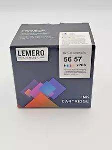 2 LEMERO Ink Cartridges 56 & 57 HP 1240 Fax 450cbi 450ci 450wbt see label 4 more - Picture 1 of 8
