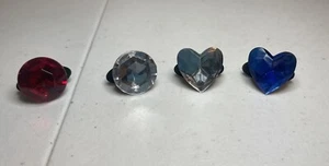 Gem Heart /Circle Red Clear Blue Casa D’ Oro 2006 - Picture 1 of 2