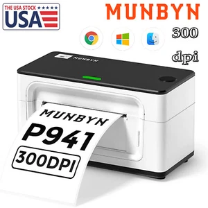 MUNBYN 300DPI HD Label Printer 4x6 Thermal Shipping Address Barcode for UPS USPS - Picture 1 of 12