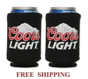 COORS LIGHT MOUNTAINS 2 BEER CAN HOLDERS COOLER COOZIE COOLIE KOOZIE HUGGIE NEW - Picture 1 of 1