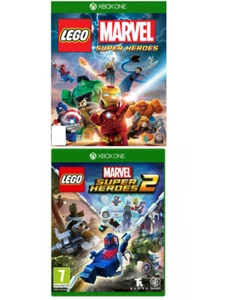 Lego Marvel Super Heroes 1 & 2 - Microsoft Xbox One Action Video Games Bundle - Picture 1 of 1