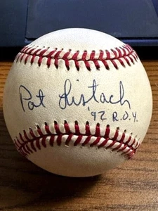 PAT LISTACH 4 SIGNED AUTOGRAPHED OAL BASEBALL! Brewers, Astros! 1992 ROY! - Picture 1 of 2