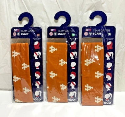 TEXAS LONGHORNS Team Gaiter Scarf ~ NCAA ~ Lot of 3 ~ NEW ~ FOCO USA - Image 1 of 4
