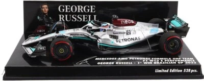 MINICHAMPS Mercedes F1 W13 #63 Winner Brazil GP 2022 - George Russell 1/43 Scale - Image 1 of 2