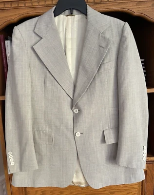 Blazer chaqueta de ocio gris a medida Christian Dior Hart Schaffner Marx 1976 abrigo Foto 1 de 4