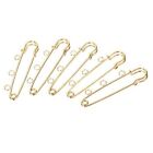 MECCANIXITY Safety Pins Large Metal Sewing Pins with Holes 2.24 Inch Gold Tone