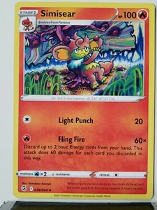 Simisear 038/264 - NM / M - Fusion Strike Pokemon Card - Tomokazu Komiya Art - Picture 1 of 1