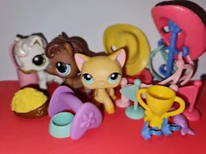 Littlest Pet Shop Horse #337 #338 and #339 Shorthair Cat Raceabout Ranch LPS - Bild 1 von 9