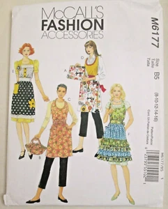 Delantales completos/medios y portadores de cazuela McCall's con patrón de costura M6177 sin cortar 8-16 - Imagen 1 de 3