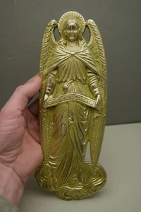 + Massiver Messing Engel + (aus Tabernakeltüren) + 10 1/2" ht. + Kelch Co (CU378) - Bild 1 von 4