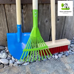 Sandspielzeug / Gartenwerkzeug Set für Kinder, Schaufel + Rechen + Besen - Bild 1 von 7