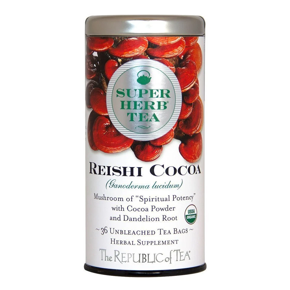 2 - The Republic of Tea Superadapt Restore & Reset Reishi Mushroom Cocoa 36 Bags