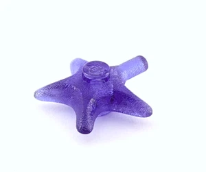 Purple Translucent Lego Starfish - Brand New Lego Part - Minifigure Scale - Picture 1 of 2