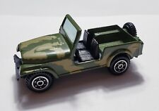 Unbranded Diecast Metal Military Jeep 1/64 2.75in Green & Tan