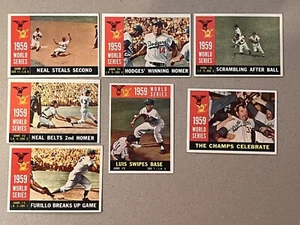1960 Topps Complete Set Of 1959 World Series Cards, Set Of 7, RARE - Picture 1 of 15