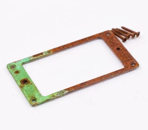 AGP ™ - Single Aged Chrome Flat Bottom Metal Humbucker Ring #732584 - Picture 1 of 1