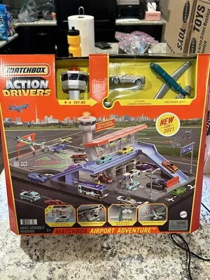 Matchbox Action Drivers Airport Adventure With ‘16 Camaro & Private Jet - NEW - Image 1 of 3