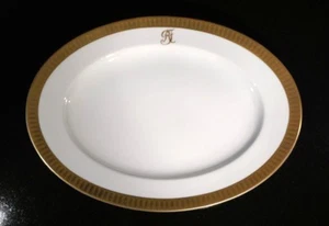 Stunning Antique Rosenthal Selb Plossberg Gold Encrusted Aida Small Oval Platter - Picture 1 of 3