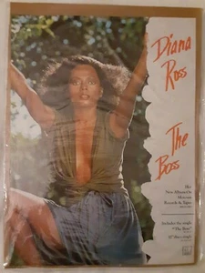 RARO PÓSTER PROMOCIONAL DIANA ROSS PARA ÁLBUM, CINTAS Y DISCOS ""THE BOSS - Imagen 1 de 2