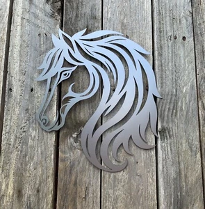 CABALLO ARTE PARED JARDÍN ADORNO INTERIOR EXTERIOR ACERO OXIDADO EQUITACIÓN REGALO 2 - Imagen 1 de 2