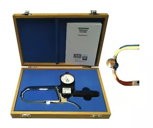 Harpenden Skinfold Caliper with Calibration Dowel, Wood Case, Instruction Manual - Picture 1 of 4
