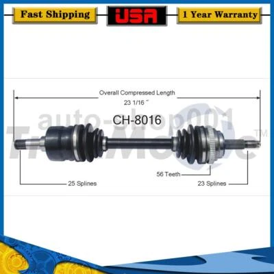 Eje delantero izquierdo CV eje articulado para Dodge Neon 1997 1996 1995 Foto 1 de 2