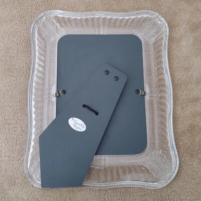 Marco de fotos de cristal firmas cristalinas soporte de exhibición de imágenes de 5x7" Foto 1 de 4