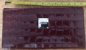 Miche Purse guscio magnetico solo cover DANI marrone cioccolato pelle verniciata coccodrillo - Foto 1 di 4