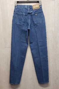 Vtg Armani Jeans Mens 32 Tapered Leg Fits 28x34 Denim Made in Italy 80s 90s - Picture 1 of 15