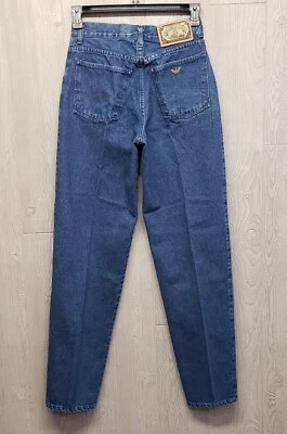 Jeans Armani De Colección Para Hombre Se Ajusta 28x34 Pierna Cónica Denim 32 Hecho en Italia Años 80 90  Foto 1 de 4