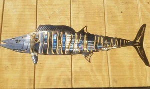 Arte de pared de metal Wahoo corte plasma 25" de largo - Imagen 1 de 1