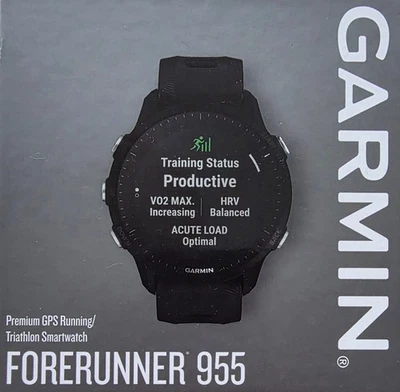 Garmin Forerunner 955 Premium GPS Running Smart Watch - Black - Image 1 of 3
