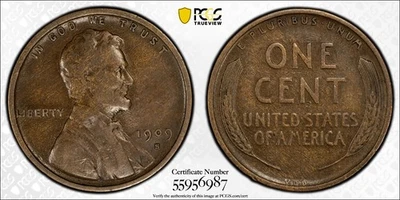 1909-S VDB Lincoln Wheat Cent PCGS VF30 - 55956987 - Image 1 of 3