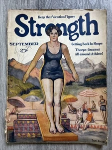 STRENGTH Physical Fitness & Sports Magazine WOMAN DIVING SEPT 1929 VOL 14 NO 7 - Picture 1 of 24