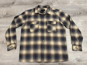 Brixton Herren Flanell Langarm Knopf Gr. L beige braun - Bild 1 von 6