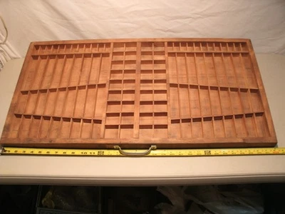 Bandeja para impresoras antiguas estuche cajón de madera antiguo vintage miniaturas estante 32x17x1,5 Foto 1 de 4