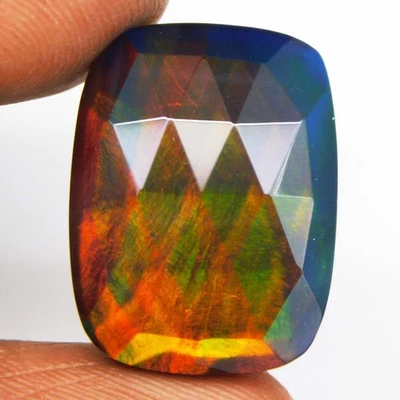 15.05 Ct Natural Australian Play Of Color Fire Opal CERTIFIED Sparkling Gemstone - Image 1 of 4