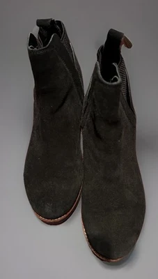 BLONDO Negro Gamuza Mujer Botines 6.5 Pull On Impermeable B6636 Botín Foto 1 de 4