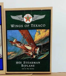 1995 Wings of Texaco 1931 Stearman Biplane Die-Cast Metal Coin Bank Plane NIB - Picture 1 of 2