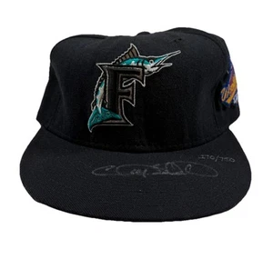 Gary Sheffield Florida Marlins Hat Cap WORLD SERIES Autographed 1997 New Era - Picture 1 of 11