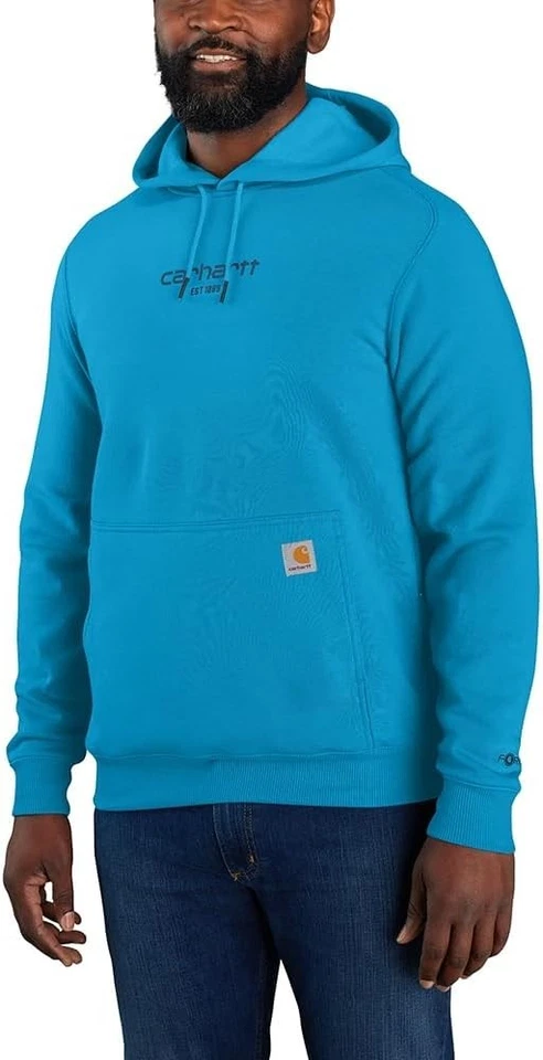 Carhartt men's Force Relaxed Fit Lightweight Sweatshirt, Atomic Blue, Large Tall - Image 1 of 1