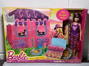 2013 Barbie Schwestern Safari Zelt Skipper Puppe rosa Haare Strähnen Pony selten - Bild 1 von 6