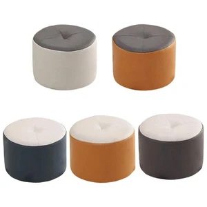 Small Foot Stool Round Stuffed Footrest Furniture Stable Comfortable Modern Foot - Picture 1 of 31