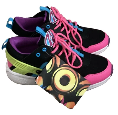 HEELYS Force HE100881 Black Pink Neon Multi Color Shoes Youth 6/ Women's 7 *READ - Image 1 of 4