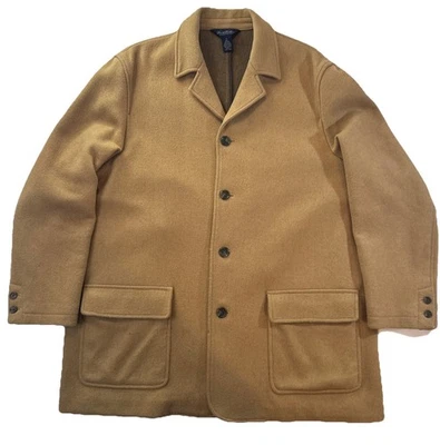 Brooks Brothers Vintage Y2K Mens XL Camel Hair Color Wool Cashmere Winter Coat - Image 1 of 4
