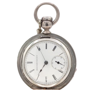 Antike 1884 Elgin 6 Unzen 11J Schlüsselaufzug Jäger Taschenuhr 13 Münzen Silber - Bild 1 von 8